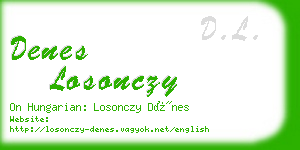 denes losonczy business card